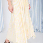 Butter Yellow Striped Skirt - The Nines