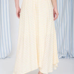 Butter Yellow Striped Skirt - The Nines