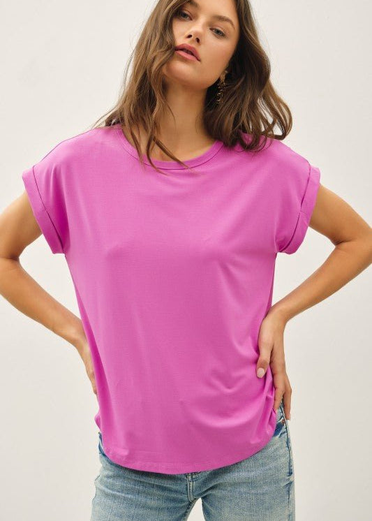 Lux Bamboo Tee - Berry