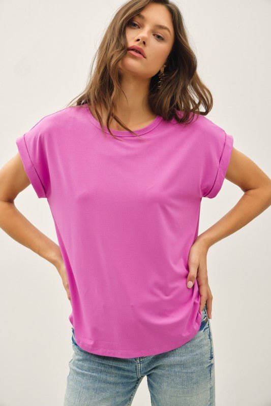 Lux Bamboo Tee - Berry