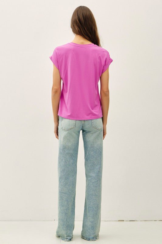 Lux Bamboo Tee - Berry