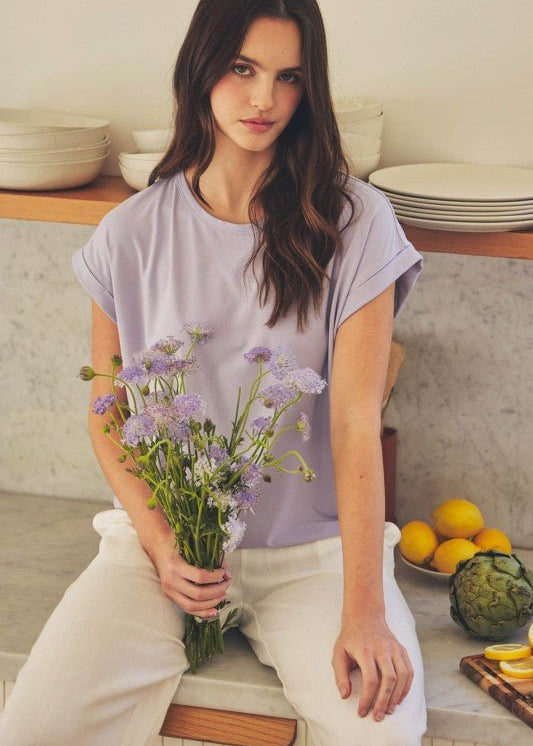 Lux Bamboo Tee - Soft Peri