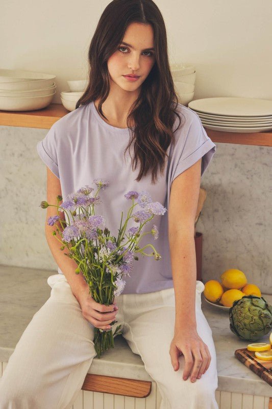 Lux Bamboo Tee - Soft Peri