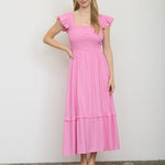 Smocked Midi Dress - 2 colors! - The Nines