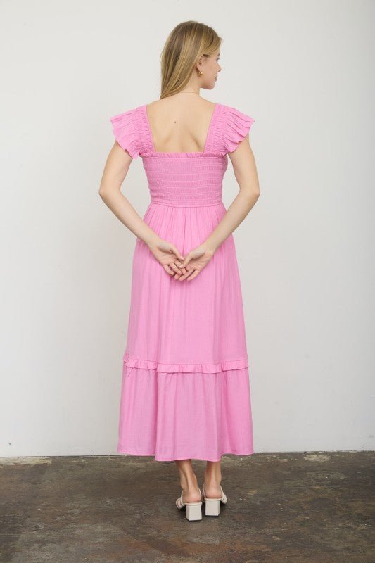 Smocked Midi Dress - 2 colors! - The Nines