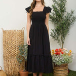 Smocked Midi Dress - 2 colors! - The Nines