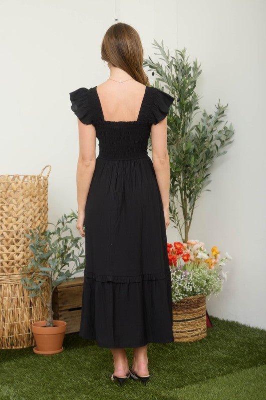 Smocked Midi Dress - 2 colors! - The Nines