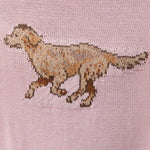 Light Pink Dog Graphic Lightweight Sweater - The Nines