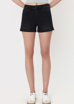 Vervet Black Super Soft Cuffed Shorts - The Nines