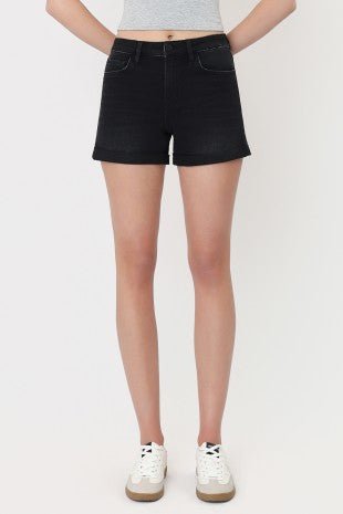Vervet Black Super Soft Cuffed Shorts - The Nines