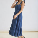 Dark Denim Ruffle Dress - The Nines