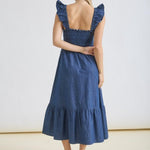 Dark Denim Ruffle Dress - The Nines