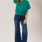 Emerald Gathered Top - The Nines