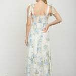 Blue Floral Tie Strap Dress - The Nines