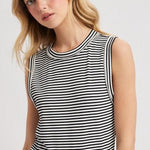 Striped Raw Edge Knit Tank - 4 Colors! - The Nines