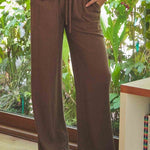 Cocoa Linen Blend Pant - The Nines