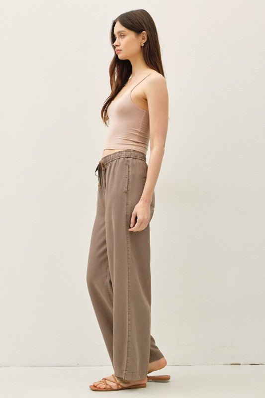 Easy Breezy Tencel Wide Leg Elastic Waist Pants - 3 Colors! - The Nines