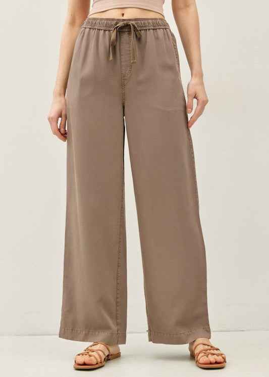 Easy Breezy Tencel Wide Leg Elastic Waist Pants - 3 Colors! - The Nines