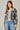 Alayna Embroidered French Terry Charcoal Hooded Jacket