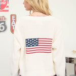 American Flag Stitched Cardigan - The Nines