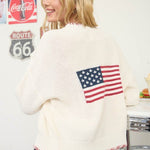 American Flag Stitched Cardigan - The Nines
