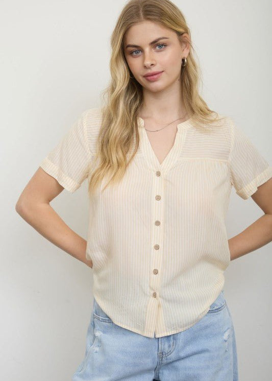 Yellow Striped Top - The Nines