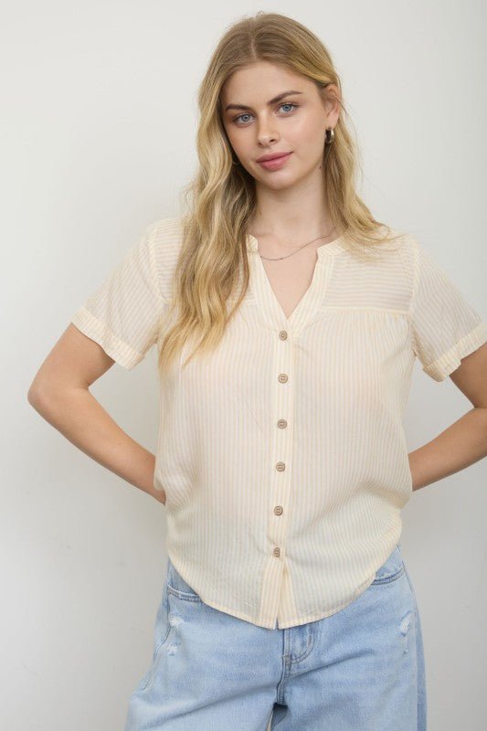 Yellow Striped Top - The Nines