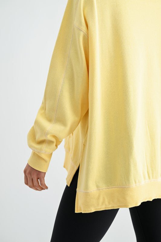 Yellow Glow Stitchline Boxy Sweatshirt - The Nines