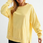 Yellow Glow Stitchline Boxy Sweatshirt - The Nines