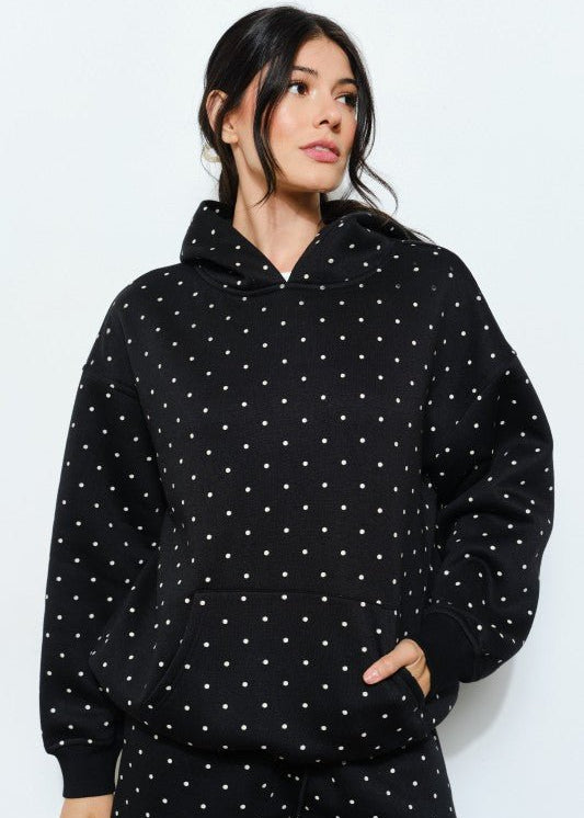 Black Bambi Polka Dot Hoodie - The Nines