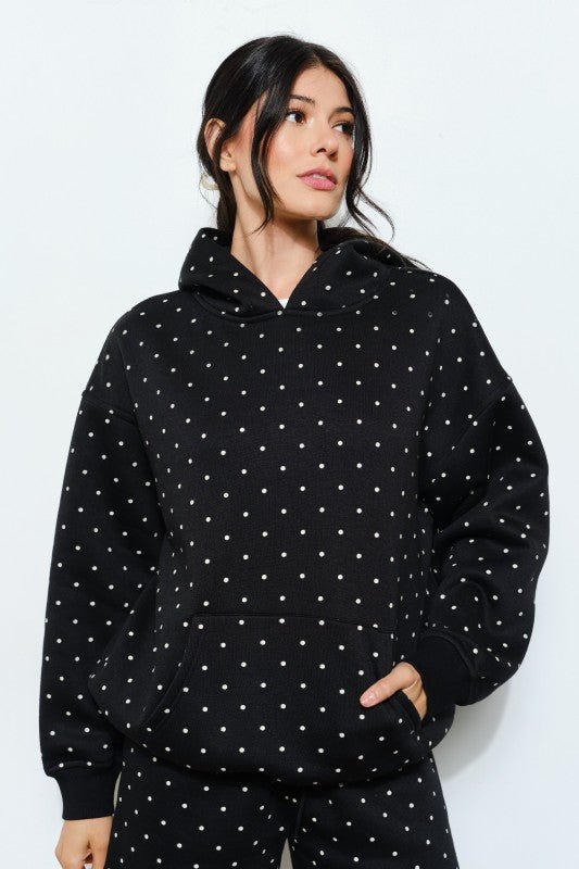 Black Bambi Polka Dot Hoodie - The Nines
