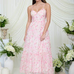 Pink Floral Corset Dress - The Nines