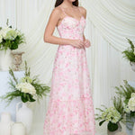 Pink Floral Corset Dress - The Nines
