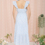 Blue Floral Flounce Dress - The Nines
