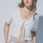 Tie Front Cropped Cardigan - 3 Colors! - The Nines