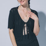 Tie Front Cropped Cardigan - 3 Colors! - The Nines