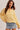 Butter Yellow Lace Up Flower Back Pullover