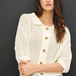 Off White Fisherman Cardigan - The Nines