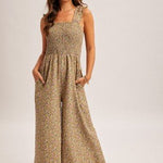 Floral Smocked Jumpsuit - 2 colors! - The Nines