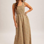 Floral Smocked Jumpsuit - 2 colors! - The Nines