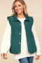 Hunter Green Snap Button Quilted Vest - FINAL SALE