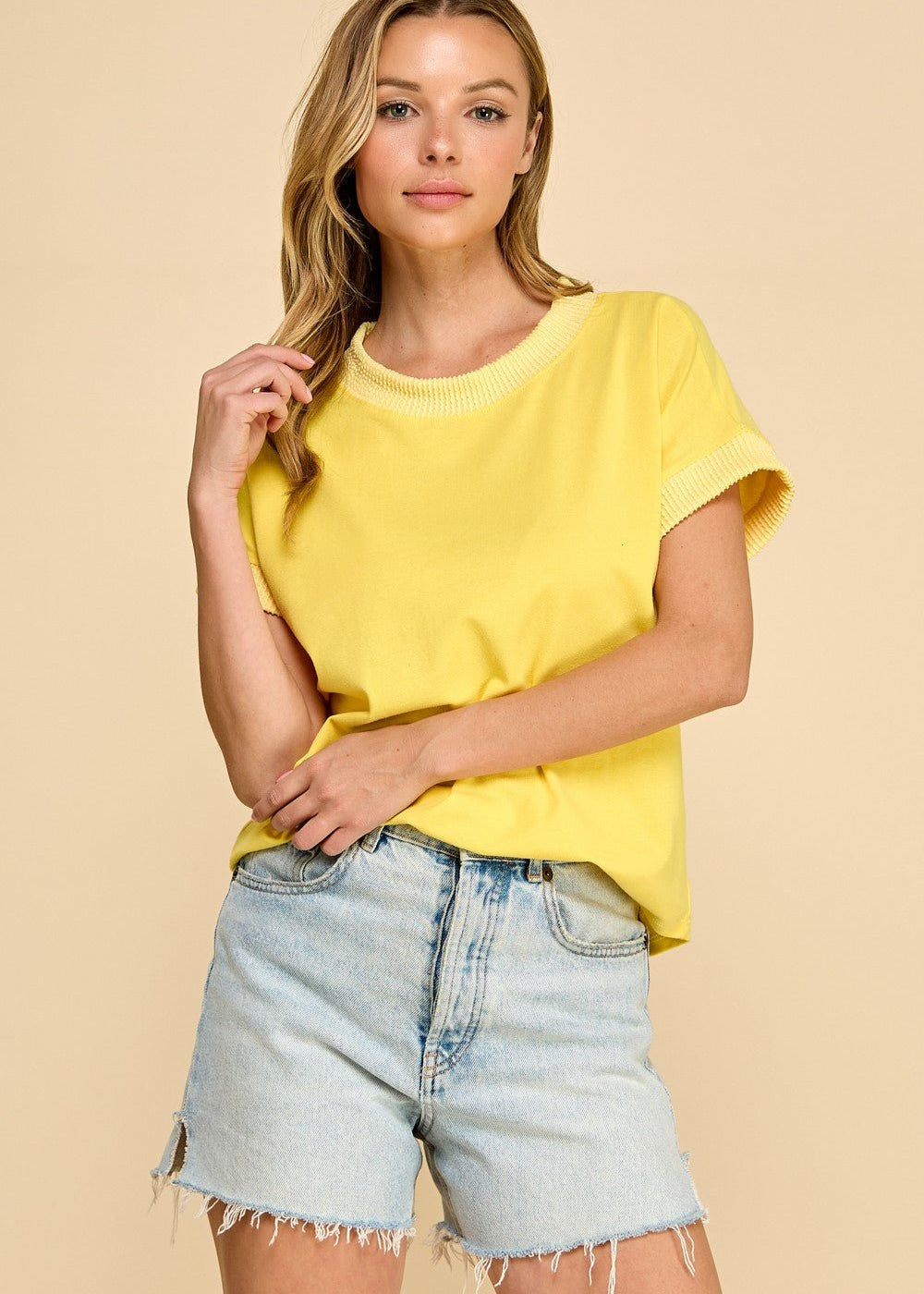 Ribbed Trim Top - 5 Colors! - The Nines