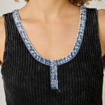 Henley Washed Tank Top - 2 Colors! - The Nines