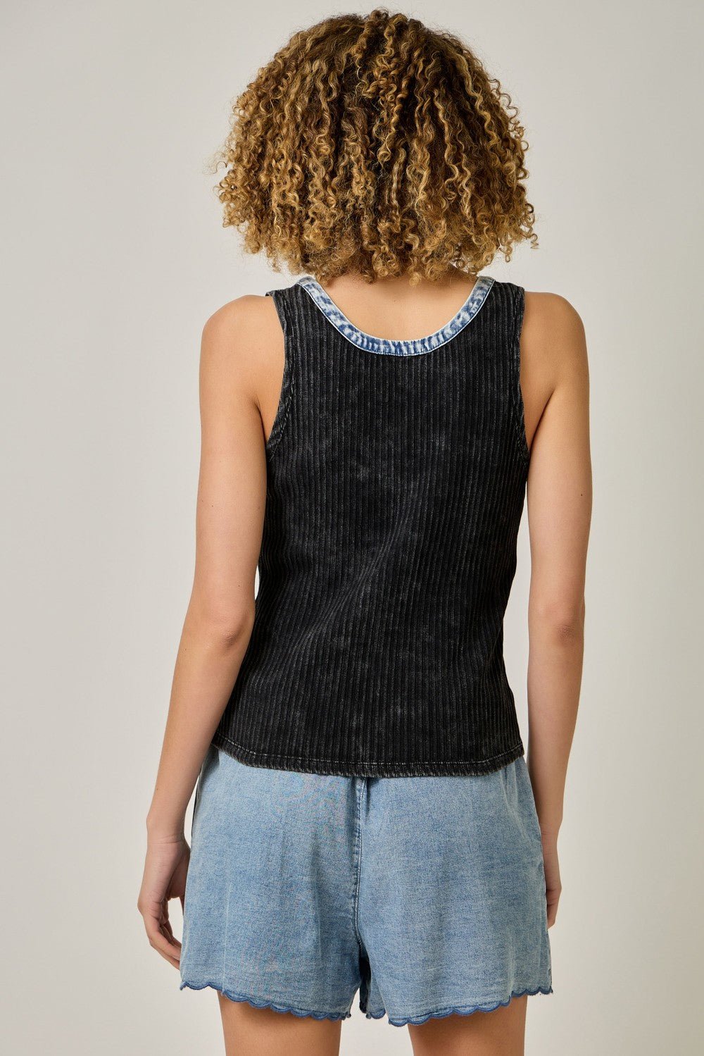 Henley Washed Tank Top - 2 Colors! - The Nines