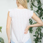 Pink Floral Striped Top - The Nines