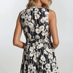 June Black & Ivory Floral Dress - The Nines