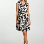 June Black & Ivory Floral Dress - The Nines