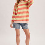 Strawberry Lemonade Striped Sweatshirt - The Nines
