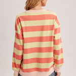 Strawberry Lemonade Striped Sweatshirt - The Nines