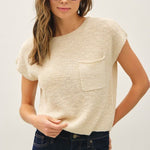 Vanilla Knit Pocket Top - The Nines